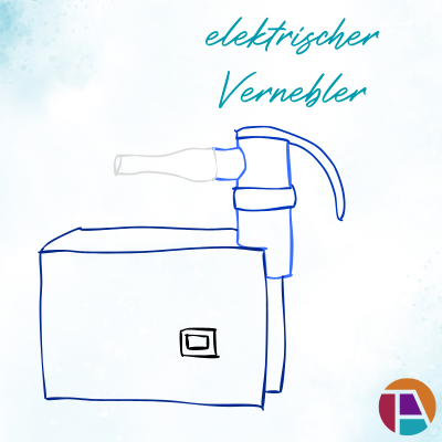 Umrisszeichnung eines elektrischen Verneblers