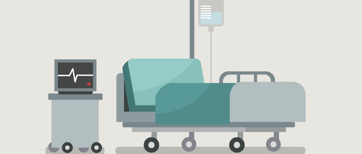 Grafische Darstellung eines Krankenhausbettes