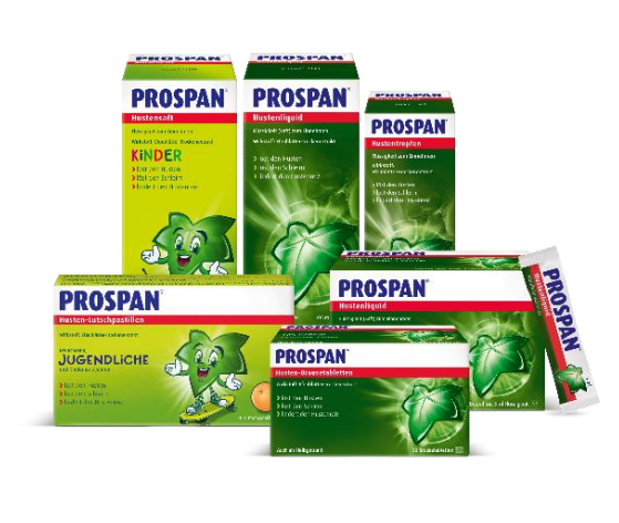 Packshots Prospan produktportfolio