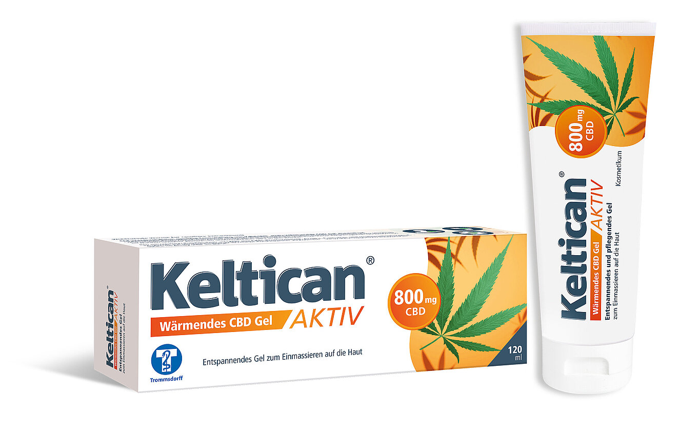 Packshot Keltican aktiv Wärmendes CBD Gel