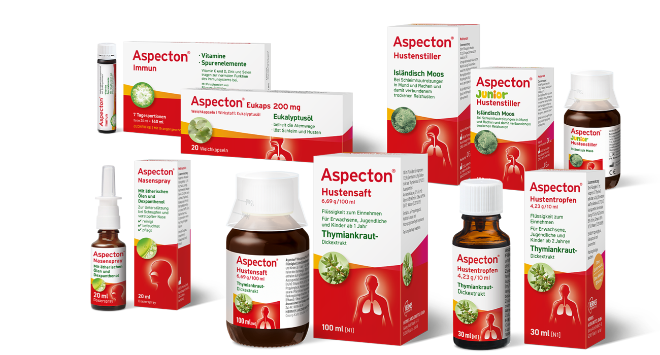 Aspecton Sortiment Packshots