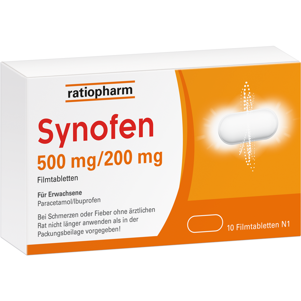 Packshot Synofen 500mg/200mg