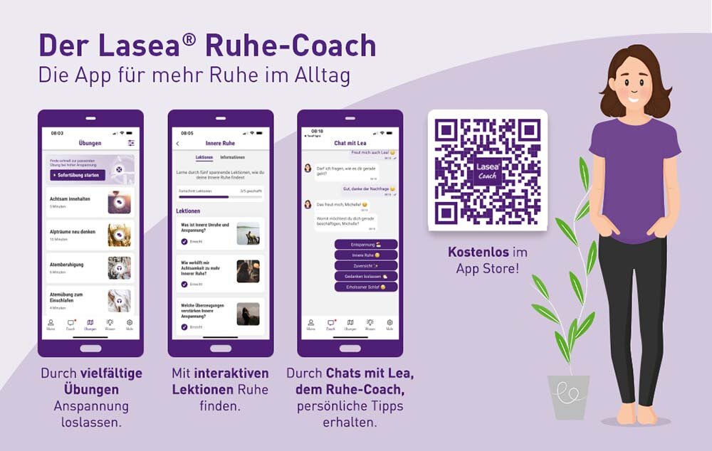 Abbildung Lasea Ruhe Coach App Benutzeroberfläche