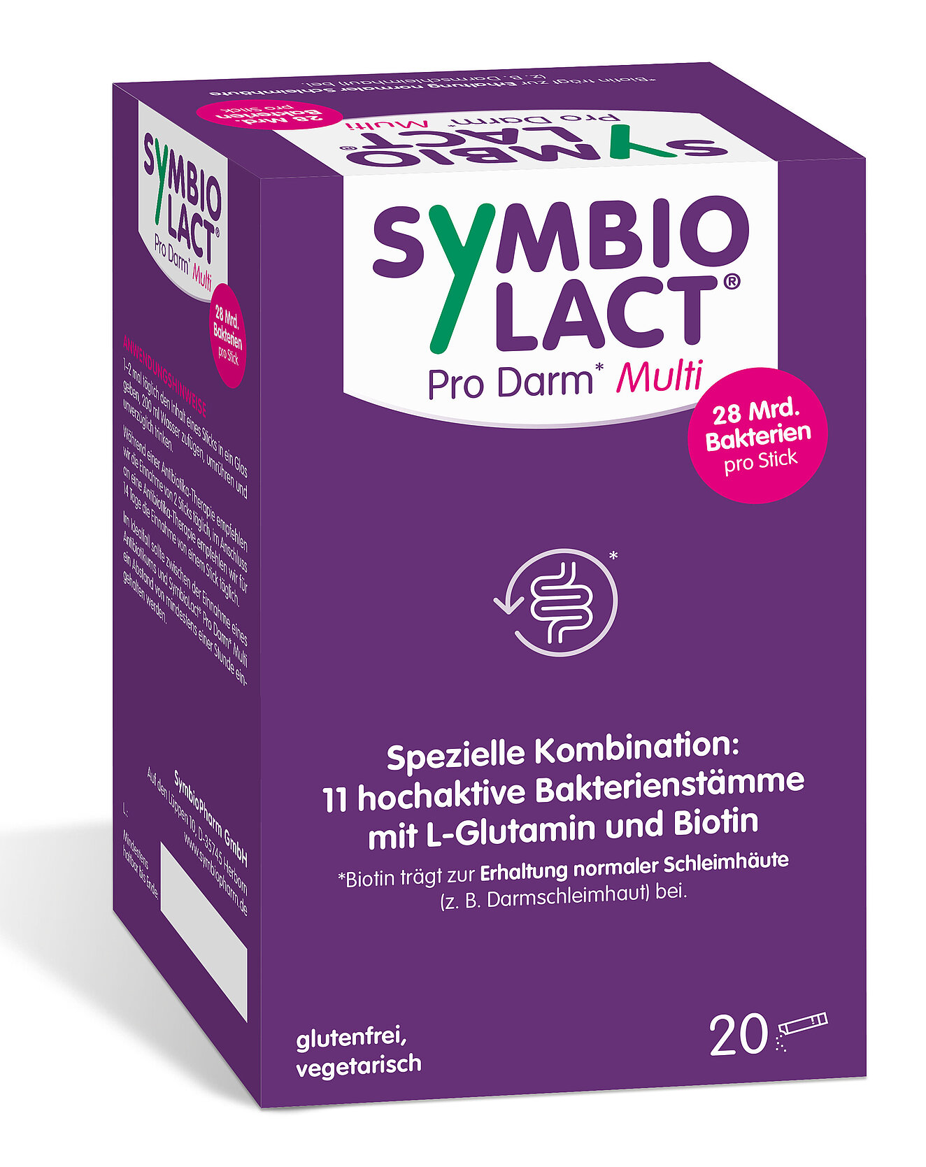 Packshot SymbioLact Pro Darm Multi 20er