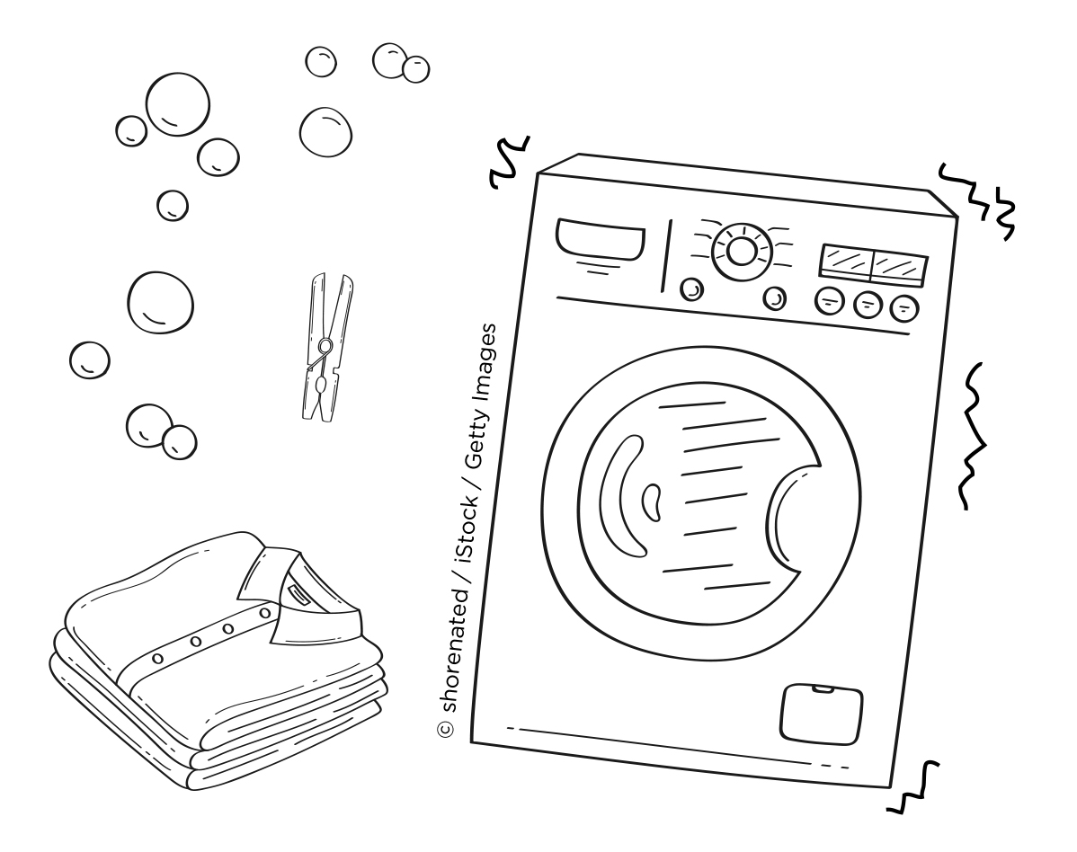 Zeichnung Waschmaschine
