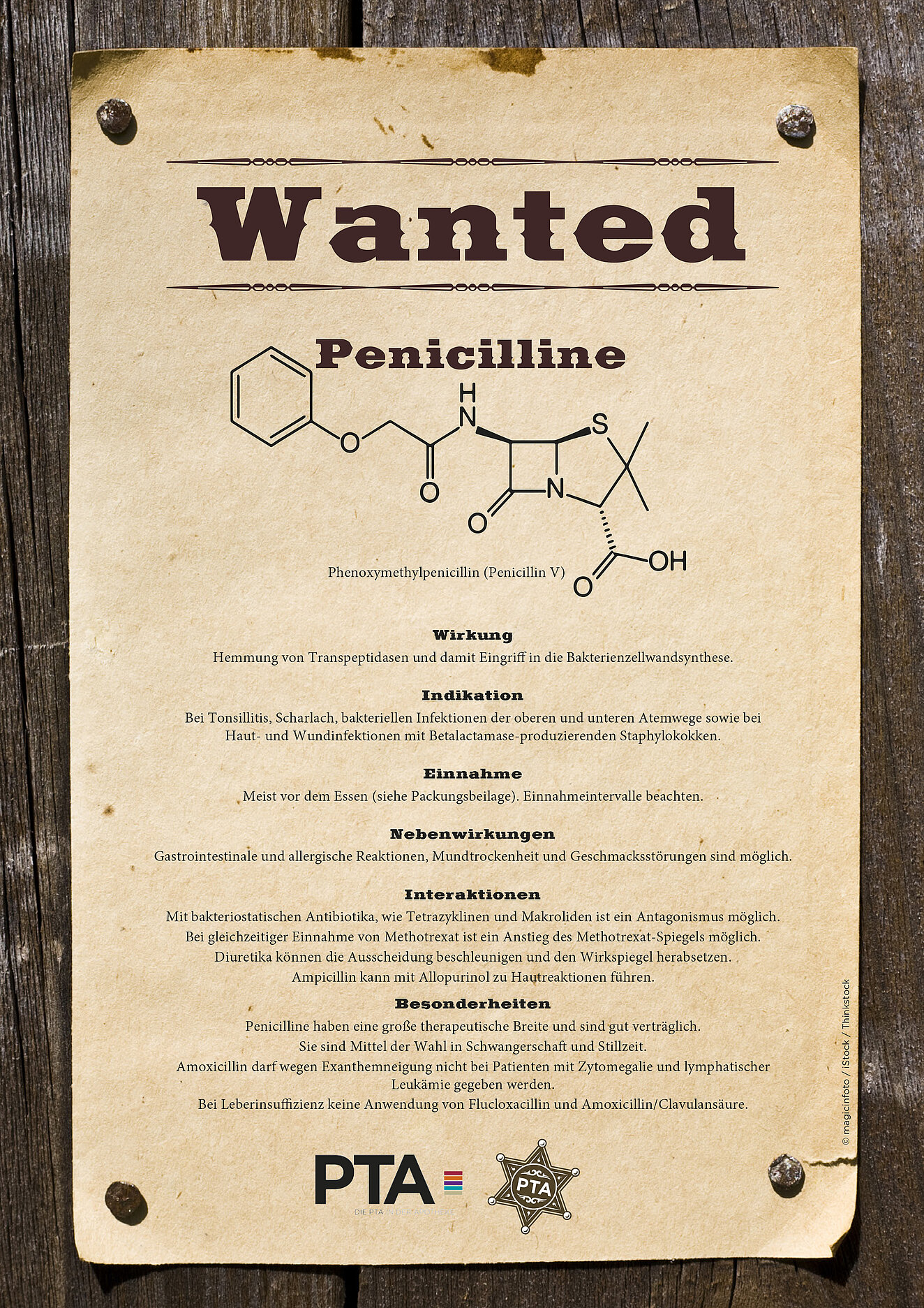 Steckbrief mit Informationen zu Penicillin