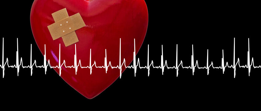 Herz und EKG Strom