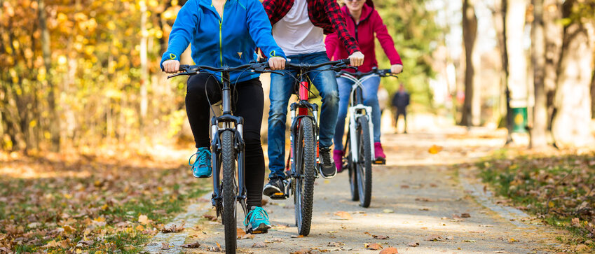 Fahrrad fahren in einer Gruppe