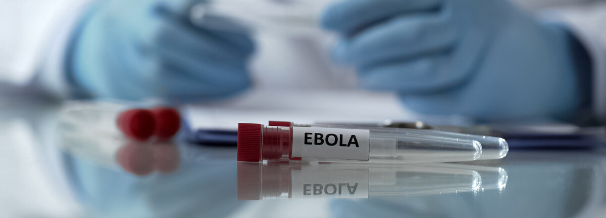 Ein Teströhrchen zur Blutentnahme für Test auf Ebola