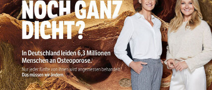 Kampagnenposter Knochen.Stark.Macher © Aktionsbündnis Osteoporose / Science Photo Library / EYE OF SCIENCE